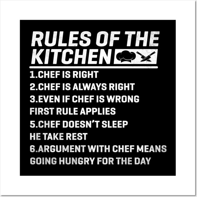 Rules of the kitchen Wall Art by Fun Planet